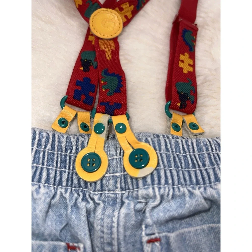 Gymboree Rainbow Tag Suspender Bubble shorts Overalls Color Block Set Fish